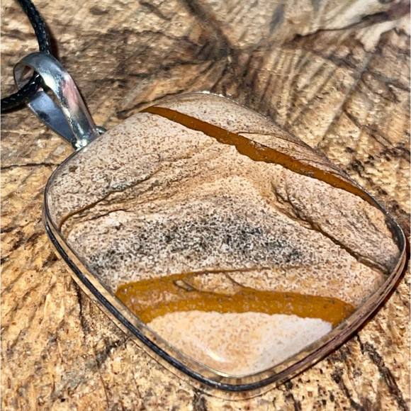 Brown Picture Jasper Pendant 2 1/2” - Picture 1 of 16